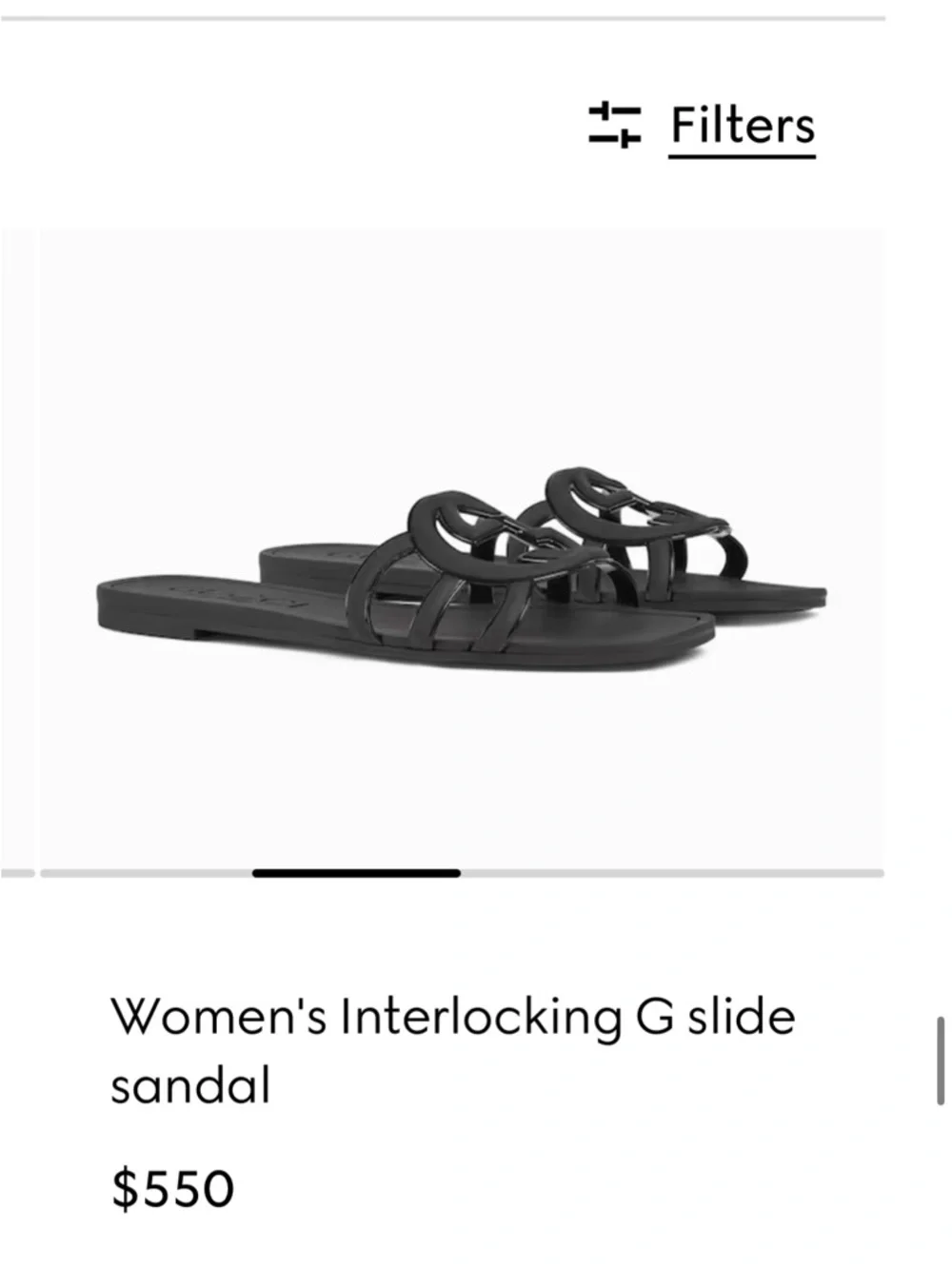 Gucci Black Interlocking GG Rubber Slide Sandals - Picture 9 of 9